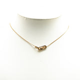 Fendi Gold Plated O Lock FF Pendant Necklace Gold