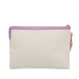 Canvas Logo Clutch White - Lab Luxury Resale