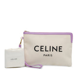 Canvas Logo Clutch White - Lab Luxury Resale