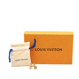 Louis Vuitton Gold Plated Blooming Push Back Earrings Gold