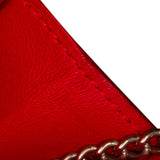 Frame Leather Wallet on Chain Red - Lab Luxury Resale