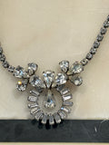 Sherman VINTAGE 1950S RHINESTONE NECKLACE (signed) CLEAR