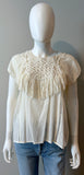 Ulla Johnson Macrame Blouse Size 6