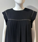 Sabina Musayev Black Dress with Metal Details Size S