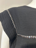 Sabina Musayev Black Dress with Metal Details Size S