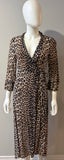 Ganni Leopard Wrap Dress Size 34/2