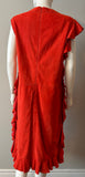 Longchamp Red Suede Dress Size 36/4