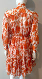 ZIMMERMANN Postcard Lantern Sleeve Mini Dress In Floral Print Size 1 (Small)