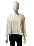 Raquel Allegra White Long Sleeve Top Size S