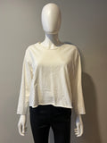 Raquel Allegra White Long Sleeve Top Size S