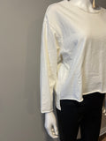 Raquel Allegra White Long Sleeve Top Size S