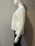 Raquel Allegra White Long Sleeve Top Size S