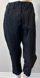 Kristensen du Nord Black Crinkle Pant Size 2