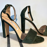 Manolo Blahnik Lauratop Sandals Hunter Green Size