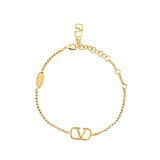 Gold Plated VLogo Signature Bracelet Gold - Lab Luxury Resale