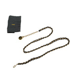 Leather Woven Chain Belt Black - Lab Luxury Resale