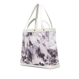 Printed Canvas Satchel White - Lab Luxury Resale