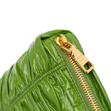 Vernice Gaufre Pouch Green - Lab Luxury Resale