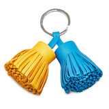 Lambskin Carmen Uno Dos Key Ring Blue - Lab Luxury Resale