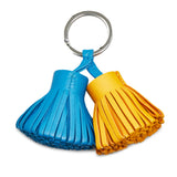 Lambskin Carmen Uno Dos Key Ring Blue - Lab Luxury Resale