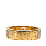 Gold Plated F Is Fendi Crystal Band Ring Gold - Lab Luxury Resale