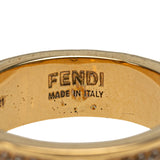 Gold Plated F Is Fendi Crystal Band Ring Gold - Lab Luxury Resale