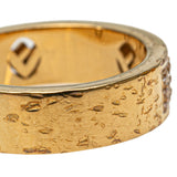 Gold Plated F Is Fendi Crystal Band Ring Gold - Lab Luxury Resale