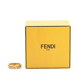 Gold Plated F Is Fendi Crystal Band Ring Gold - Lab Luxury Resale