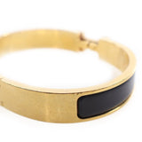 Narrow Enamel Clic HH Bracelet T5 Black - Lab Luxury Resale