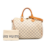 Damier Azur Speedy Bandouliere 30 White - Lab Luxury Resale