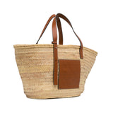 Large Raffia Basket Bag Brown - Lab Luxury Resale