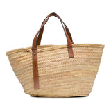 Large Raffia Basket Bag Brown - Lab Luxury Resale