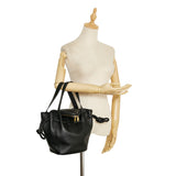 Bottega Veneta Beak Handbag Black