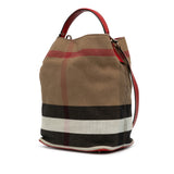 House Check Canvas Ashby Satchel Brown - Lab Luxury Resale