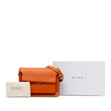 Large Leather Trunk Crossbody Orange - Lab Luxury Resale