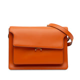 Large Leather Trunk Crossbody Orange - Lab Luxury Resale