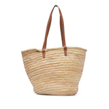 Large Triomphe Raffia Panier Tote Brown - Lab Luxury Resale