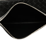 Intrecciato Double Pouch Bag Black - Lab Luxury Resale