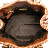 Lambskin Matelasse Coffer Satchel Brown - Lab Luxury Resale