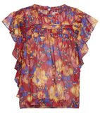 Isabel Marant Etoile Layona abstract-print blouse Sz 4