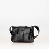 Candy Nappa Intrecciato Cassette Crossbody Black - Lab Luxury Resale