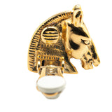 Gold Plated Cheval Clip On Earrings Gold - Lab Luxury Resale