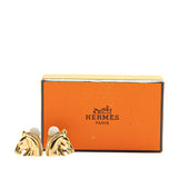 Hermès Gold Plated Cheval Clip On Earrings Gold