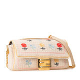 Embroidered Crochet Baguette White - Lab Luxury Resale