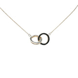 Sterling Silver 1837 Interlocking Circles Pendant Necklace Silver - Lab Luxury Resale