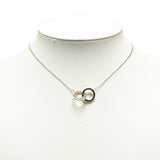 Sterling Silver 1837 Interlocking Circles Pendant Necklace Silver - Lab Luxury Resale