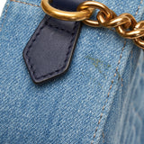 Pearly GG Marmont Matelasse Crossbody Bag Blue - Lab Luxury Resale