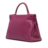 Togo Kelly Retourne 35 Purple - Lab Luxury Resale