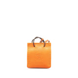 Milo Lambskin Swift Shopping Bag Charm Orange - Lab Luxury Resale