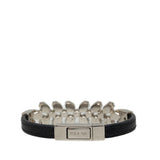 Rhinestone Saffiano Bracelet Black - Lab Luxury Resale